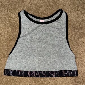 Victoria's Secret Gray and Black High neck sports bra